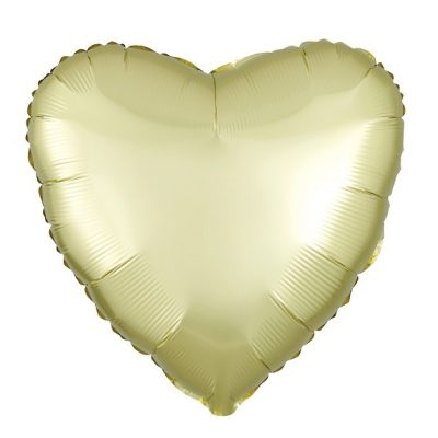 Szatén óarany szív fólia lufi 43 cm