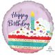 Happy Birthday torta szelet fólia lufi 45 cm
