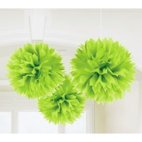 Zöld pompom dekoráció 40 cm