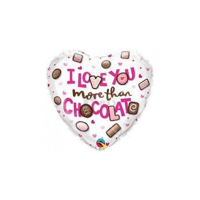   I love you more than chocolate - Jobban szeretlek mint a csokoládét fólia lufi 46 cm