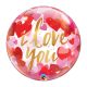 Bubble lufi I Love You piros 56cm