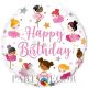 Happy Birthday balerinás fólia lufi