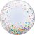 Színes konfetti mintás deco Bubbles lufi 61 cm