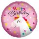 Happy Birthday unikornis fólia lufi 33 cm