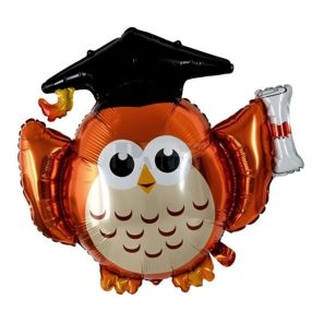 Ballagási bagoly fólia lufi87 cm 