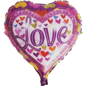 Love szivecskés fólia lufi 51cm