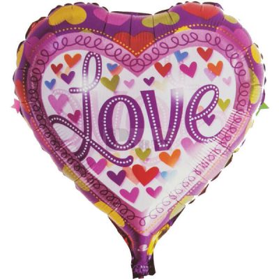 Love szivecskés fólia lufi 51cm