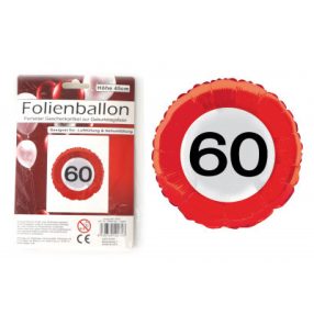 60-as sebességkorlátozó fólia lufi 45 cm
