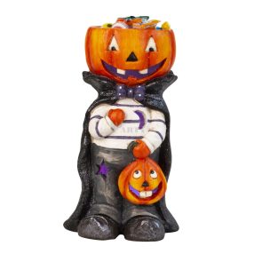   Cuki halloween tök baba cukorkatartó kerámia világítással 40 cm