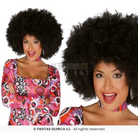 Fekete afro paróka XXL