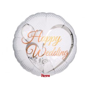 Happy Wedding fólia lufi 35 cm