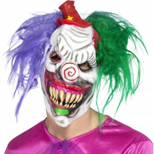 Kalapos bohóc latex maszk