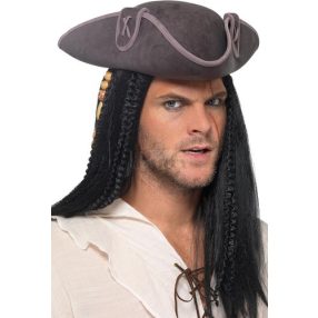 Szürke velur kalaózkalap