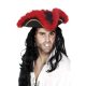Piros marabu tollas kalóz kapitány kalap