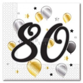 Szalvéta 80-as arany-ezüst lufis