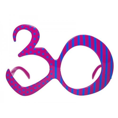 30-as csíkos-pöttyös szemüveg