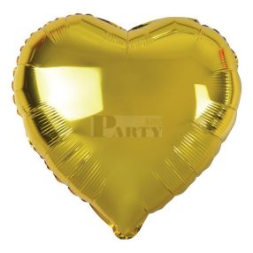 Arany szív fólia lufi 37cm