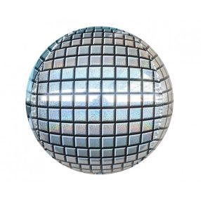 Diszkógömb fólia lufi 40 cm