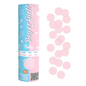 Rózsaszín Boy or Girl? konfetti ágyú 15 cm