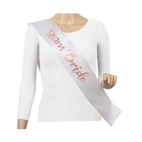 Team bride rose gold lánybúcsú vállszalag