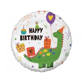 Happy Birthday dínós fólia lufi 36 cm