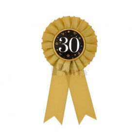 30-as fekete-arany kitűző