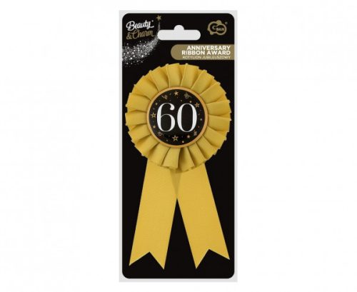 60-as fekete-arany kitűző