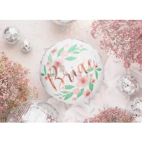 Bride virágos fólia lufi 45 cm