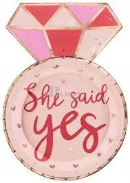 She said Yes lánybucsú papírtányér