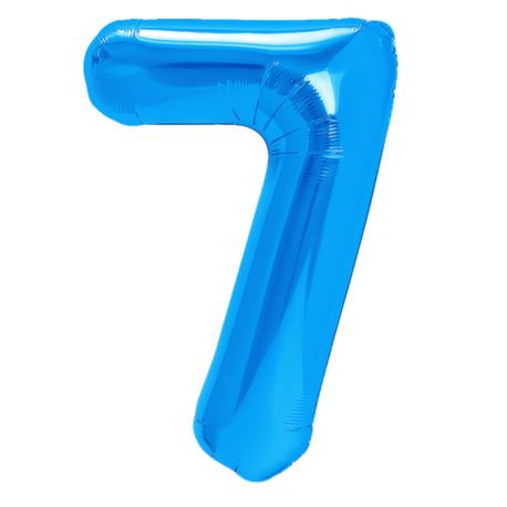 7-es kék szám fólia lufi 100 cm