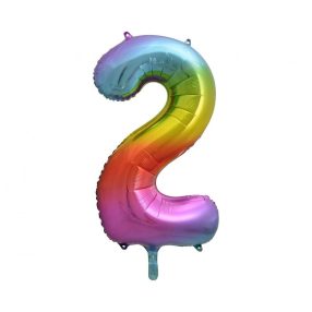2-es szivárvány fólia lufi 85 cm