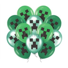 Minecraft zöld gumi lufi csomag 30 cm