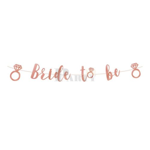 Bride to be banner rosegold 120 cm