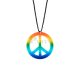 Hippie békejel nyaklánc színes
