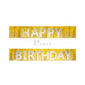 Arany fólia girland születésnapi felirat 2 m