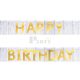 Happy Birthday arany-ezüst füzér 200x18 cm