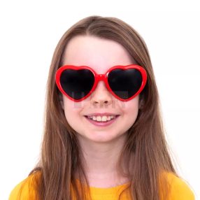 Szemüveg szív piros 