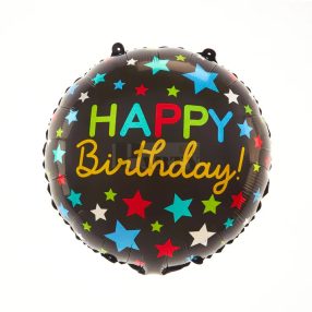 Happy Birthday csillagos lufi 45 cm