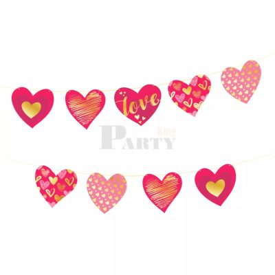 Szivecske füzér 200 cm