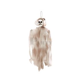 Halloween csontváz baba szürke fehér 90 cm