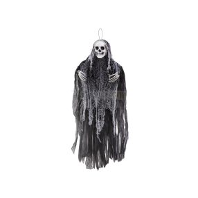 Halloween csontváz szürke fekete 90 cm