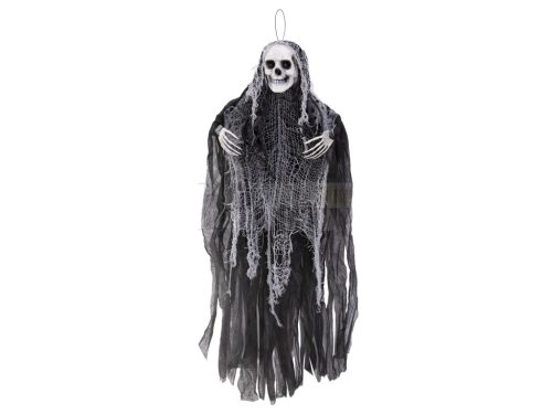 Halloween csontváz szürke fekete 90 cm