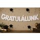 GRATULÁLUNK felirat fehér