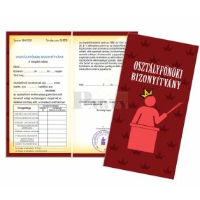 Osztályfőnöki bizonyítvány 