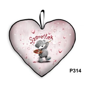 Szeretlek macis szív alakú párna 40 cm 