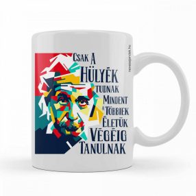 Csak a hülyék tudnak mindent bögre
