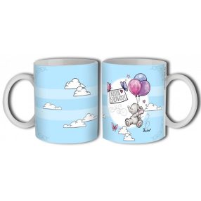 Boldog szülinapot elefántos kék bögre