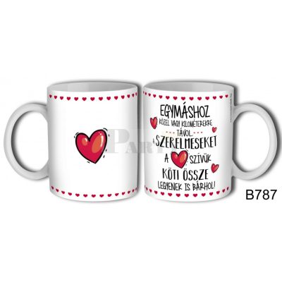 Egymáshoz közel, vagy távol... szerelmes bögre