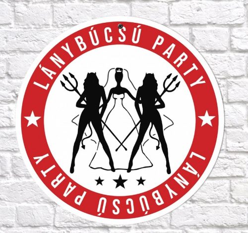 Lánybúcsú party sebesség korlátozó tábla 40 cm