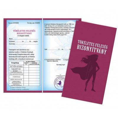 Tökéletes feleség bizonyítvány